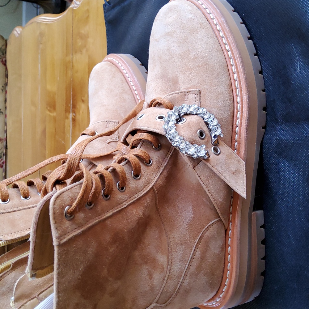 Jimmy Choo Cora Suede Combat Boots! EUC! - Picture 5 of 8